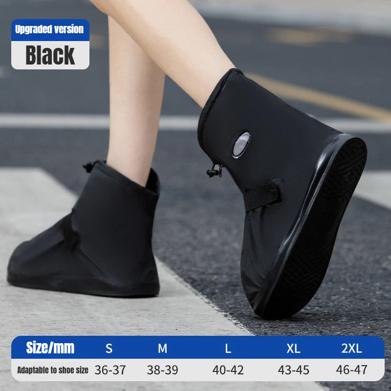 High Top Waterproof Overshoes - Anti-Slip Reusable PVC Covers