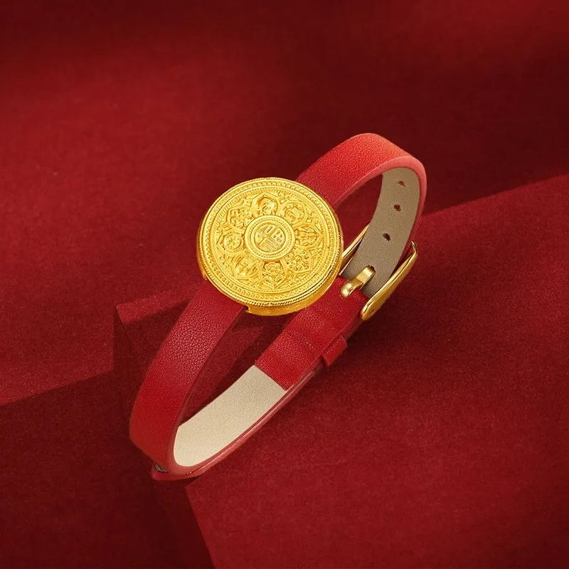 Elegant Gold Leather Watchband - Classic Minimalist Strap - 6mm, 8mm, 10mm