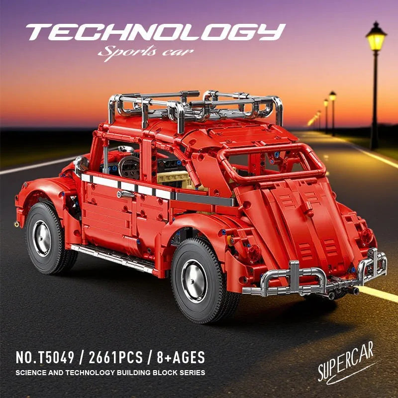 2661Pcs Retro Beetle Sports Car Building Blocks Set for Adults & Kids