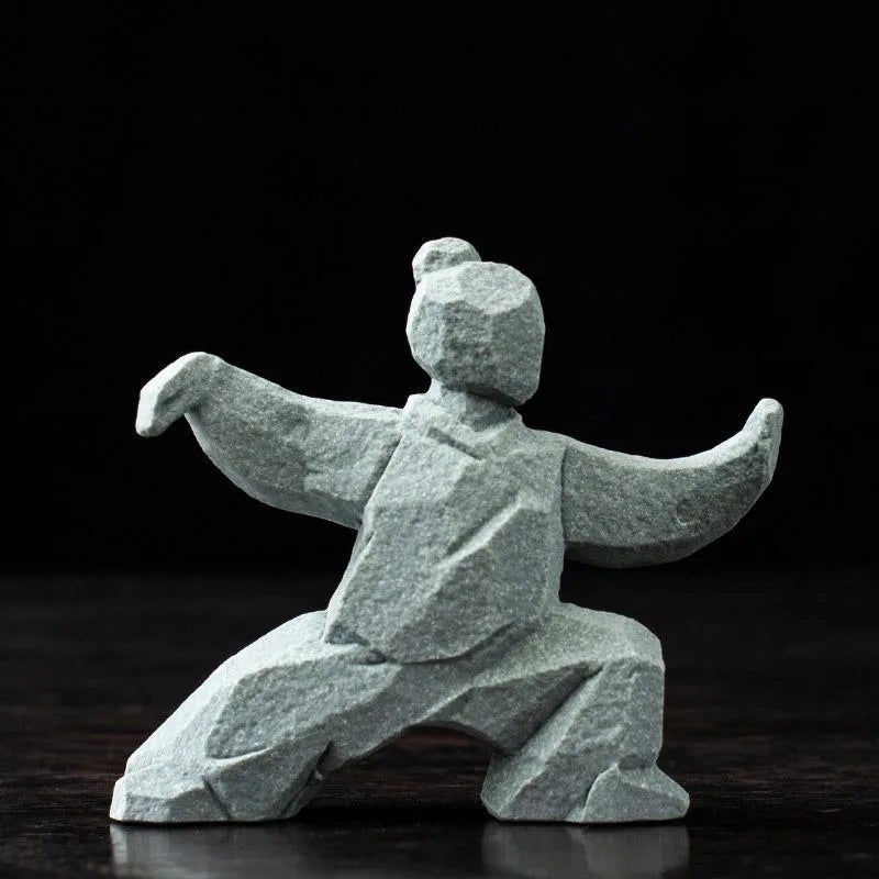 Artistic Tai Chi Warrior Figurine - Elegant Home Decor
