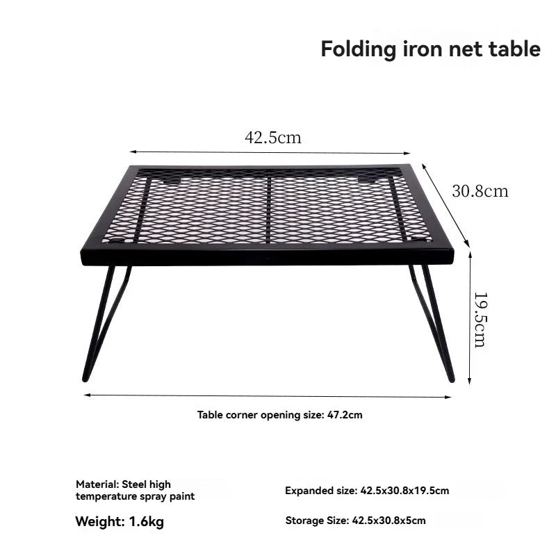 Heavy Duty Foldable Campfire Grill Grate - Perfect for Outdoor BBQs