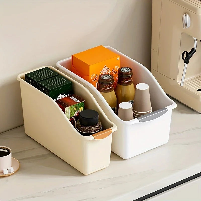 Curved Plastic Storage Bins - Versatile Home Organization Set