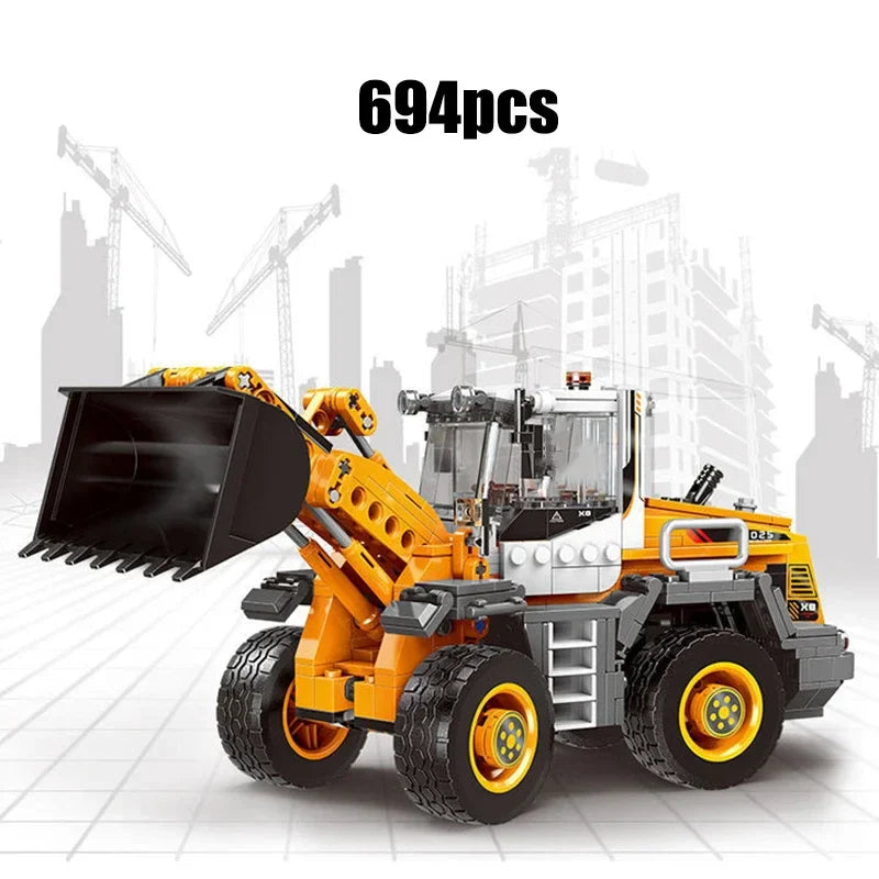Mitty City MOC Wheel Loader Building Blocks Set - Creative Kids Toy