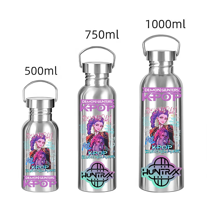 KPop Style Stainless Steel Water Bottle - 500/750/1000ML