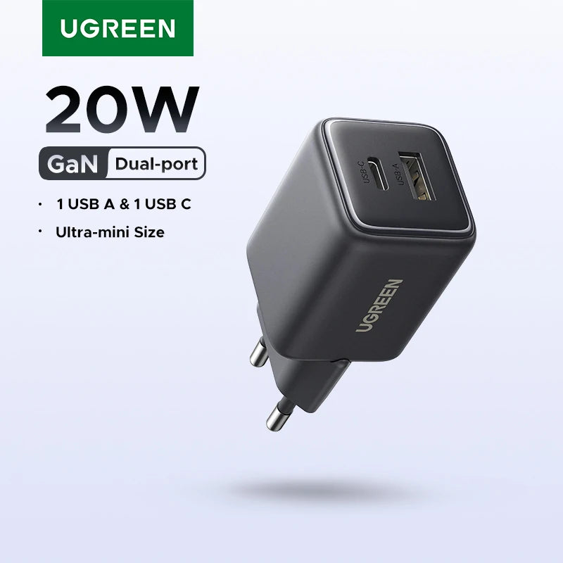 UGREEN 20W GaN Charger - Ultra-Fast USB-C Power Adapter for All Devices