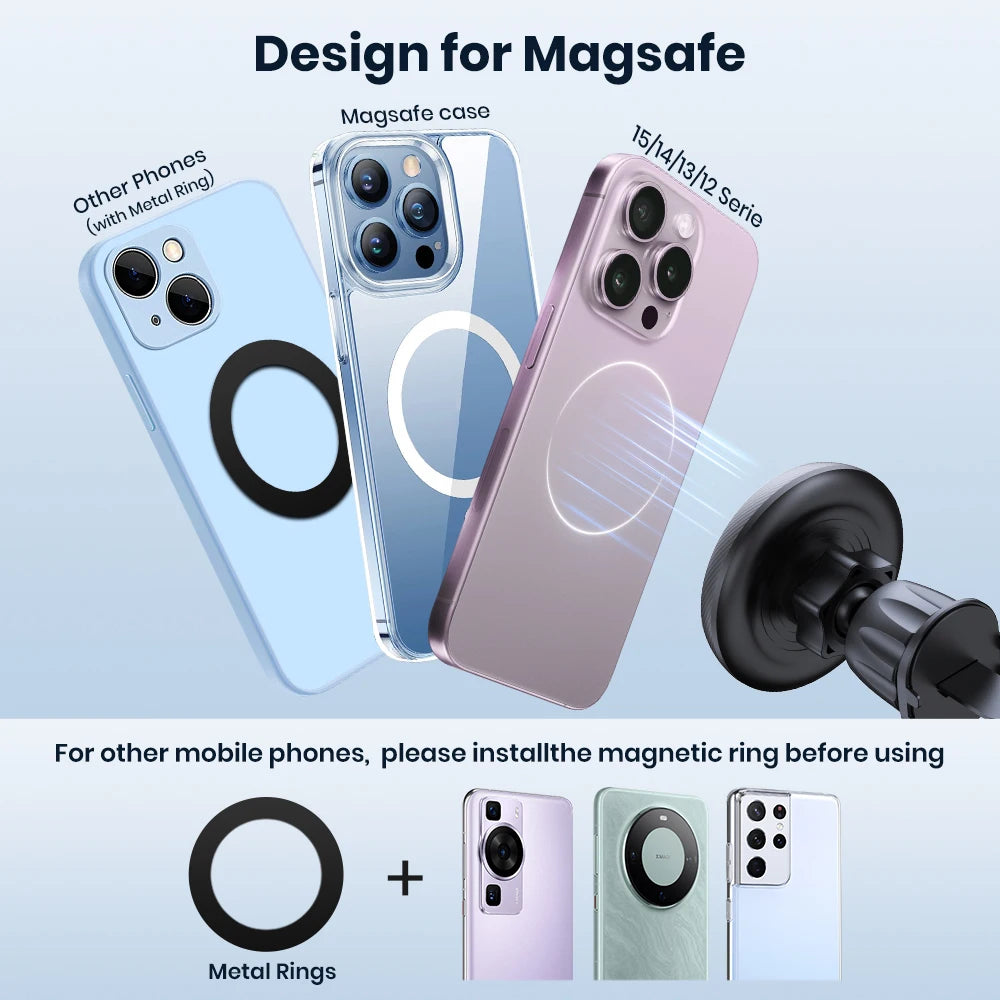 TOPK Magnetic Car Phone Holder for iPhone & Universal Devices
