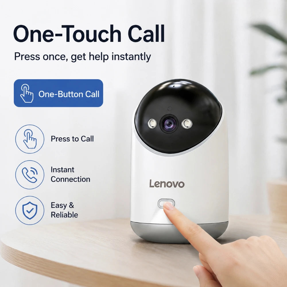 Lenovo 5MP 5G WiFi Indoor Security Camera with Color Night Vision