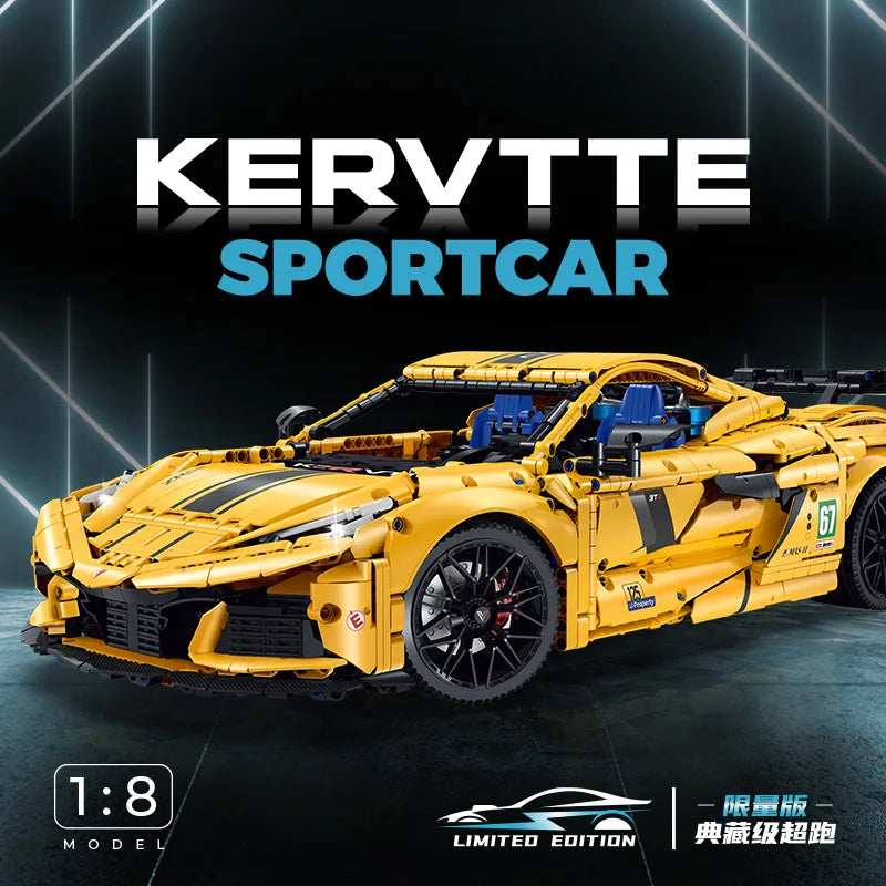 MOC Super Sport Car Building Blocks - Remote Control Hypercar Toy