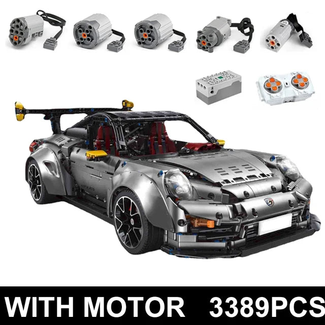 T5026 High-Tech 3389-Piece Racing Car Model Building Blocks