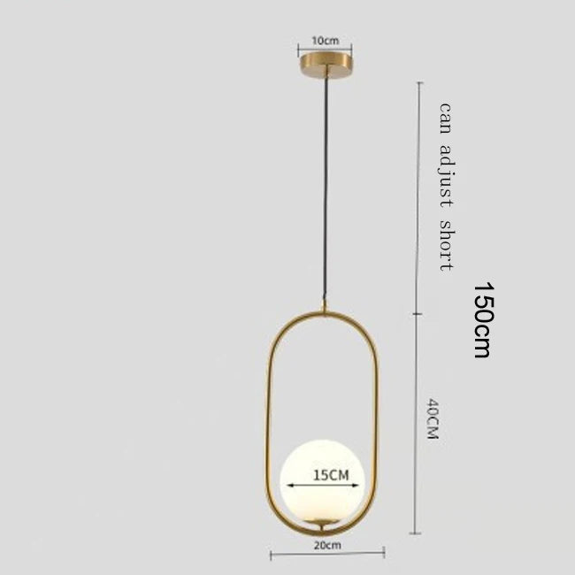 Modern Glass Ball Pendant Light for Dining & Kitchen - Ramalho