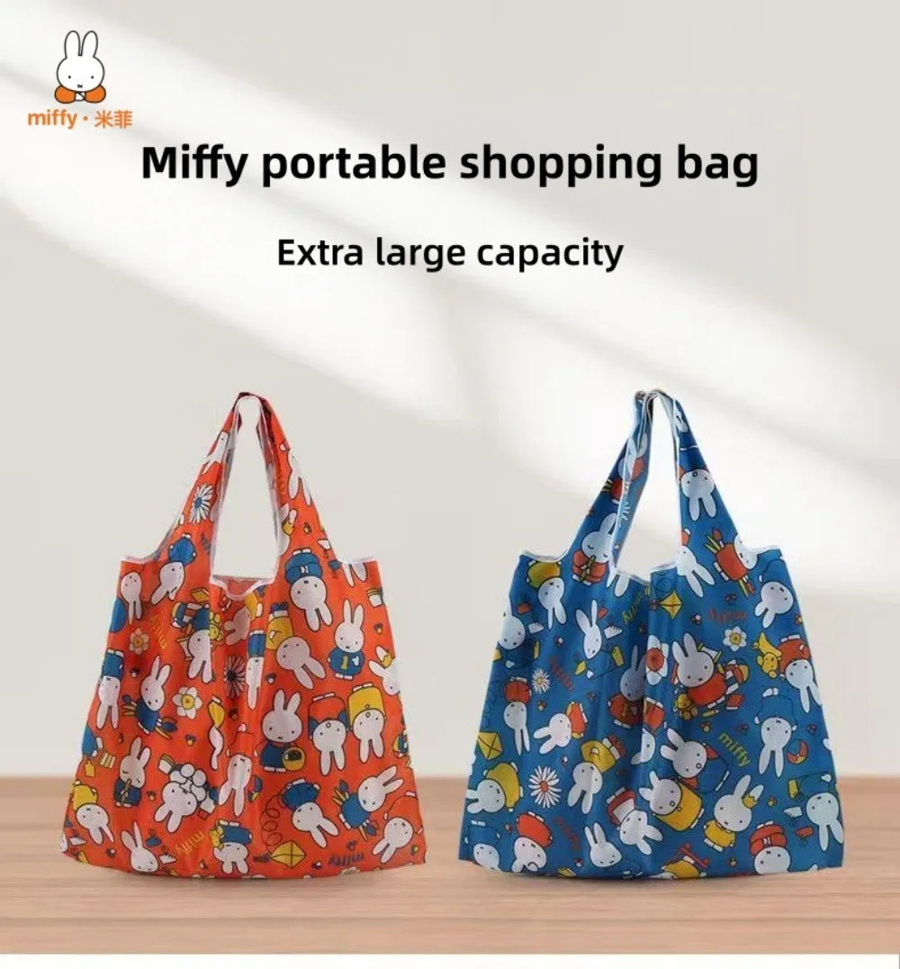 Miffy Extra Large Waterproof Nylon Folding Shopping Tote Bag
