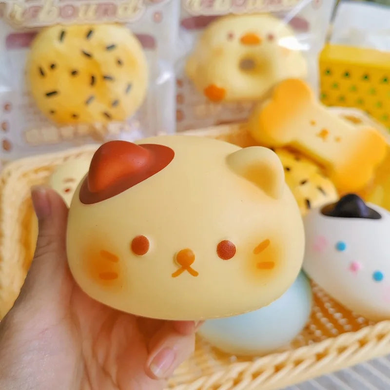 Cute Slow Rebound Bread Squeeze Toy - Stress Relief Fidget Prop