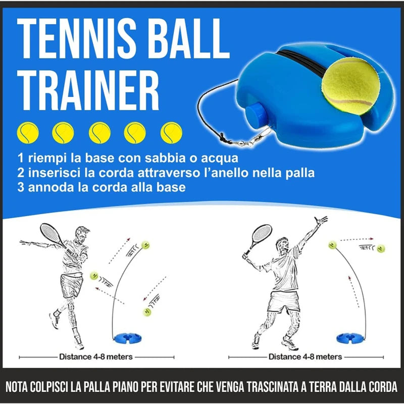 Adjustable Tennis & Pickleball Rebound Trainer for Solo Practice
