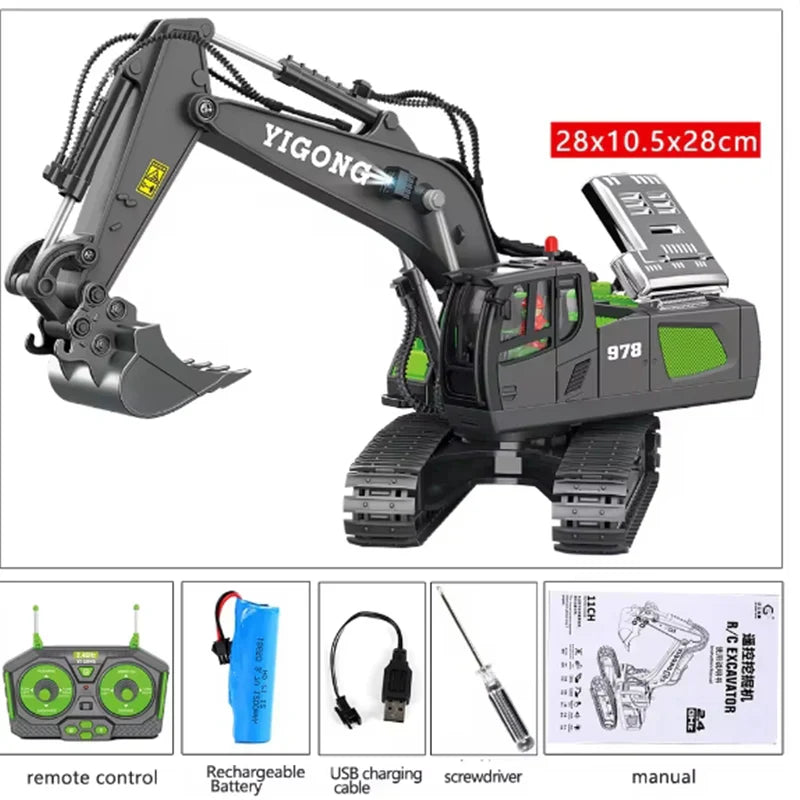 Remote Control Excavator Toy - Educational Fun for Kids