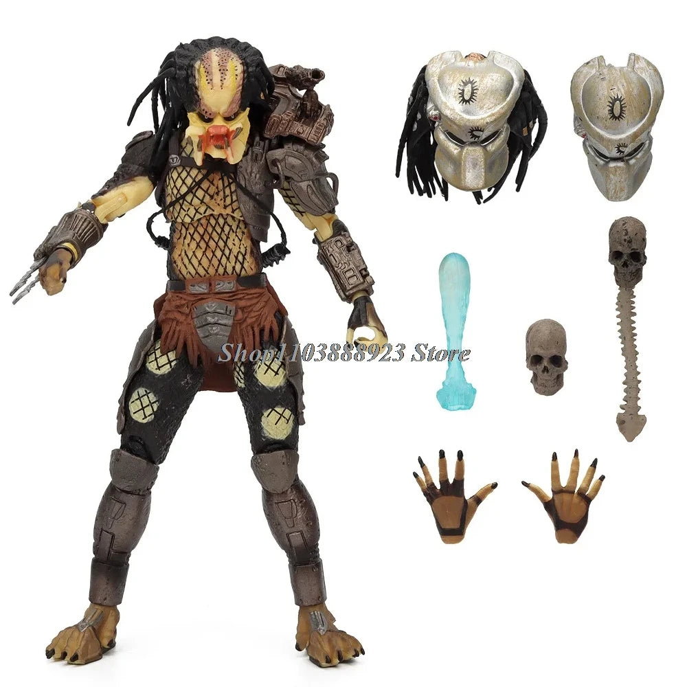 Ultimate Jungle Hunter Predator Alien Figure - Shaman Elder Model Toy