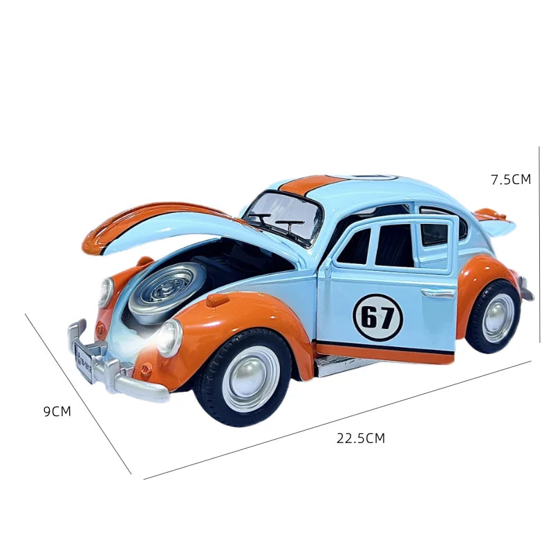 Vintage 1955 Volkswagen Beetle 1:18 Diecast Model with Sound & Light