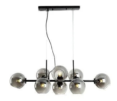 8-Light Modern Bubble Chandelier - Elegant Glass Pendant Light