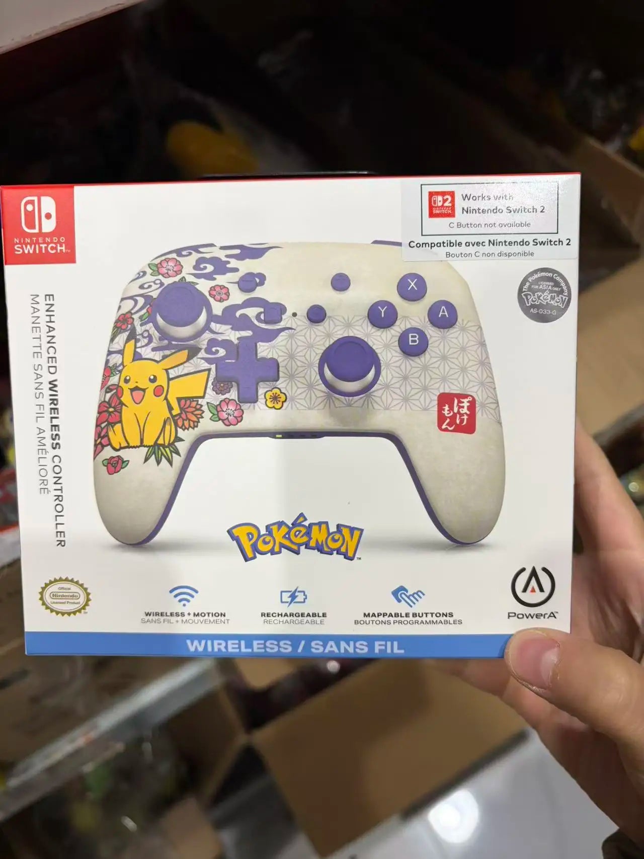 PowerA Enhanced Wireless Controller for Nintendo Switch - Pikachu Design