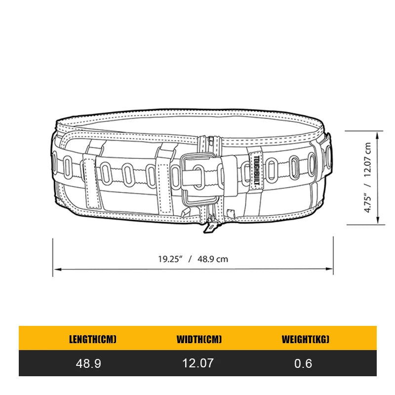 TOUGHBUILT Adjustable Padded Steel Buckle Waist Support Belt