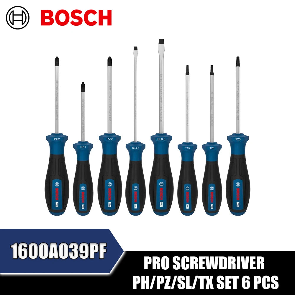 Bosch PRO Screwdriver Set - 6 Pieces for Ultimate Power & Precision