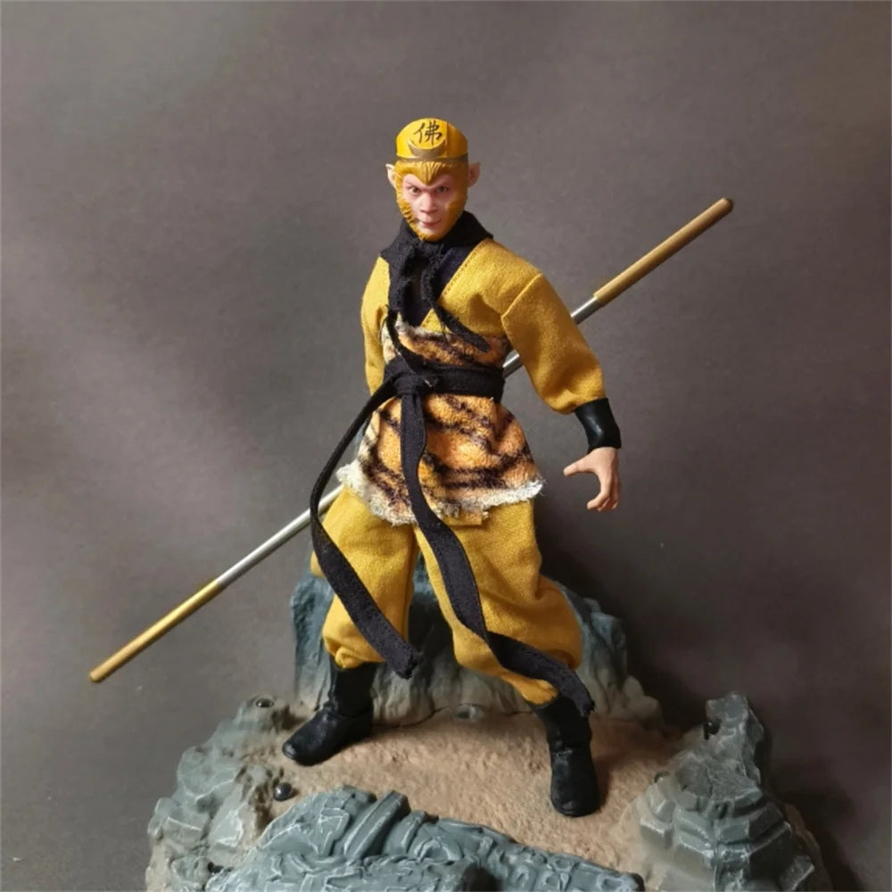 Handmade 1/12 Scale Sun Wukong Action Figure Clothing Set