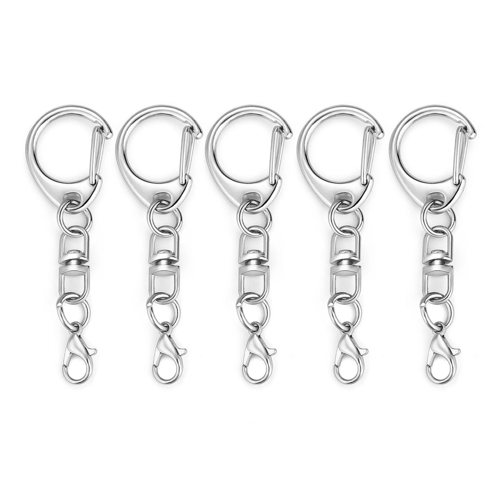 Lobster Clasp Key Rings - Zinc Alloy Connectors for DIY Jewelry