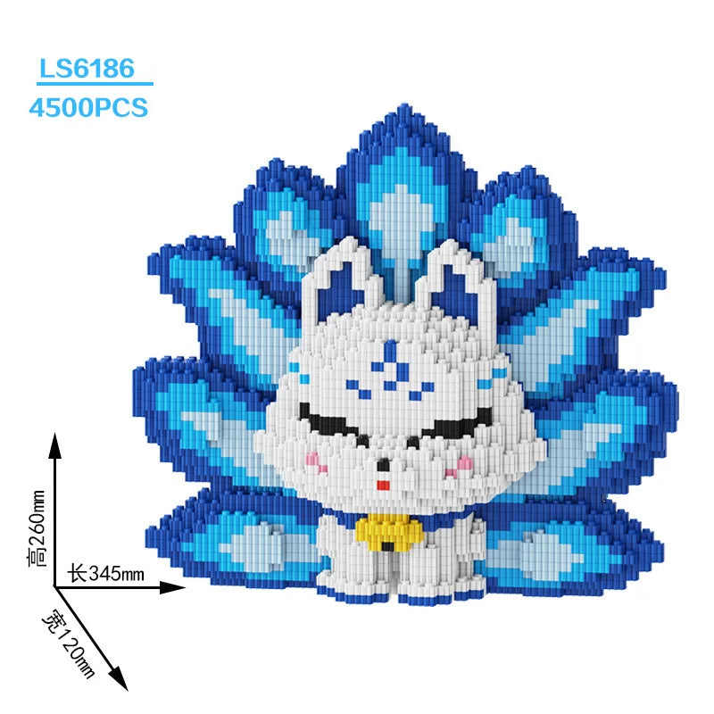 Nine Tailed Fox Building Block Toy - Fun STEM Assembly for Kids