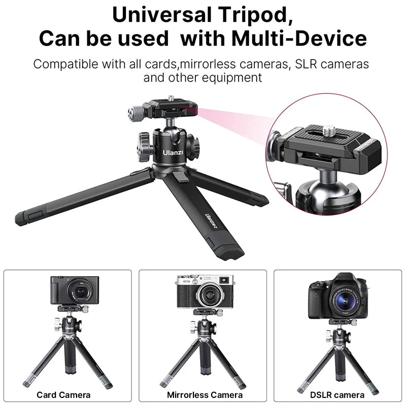 Ulanzi MT-24 Extendable Metal Tripod with Ballhead & Cold Shoe