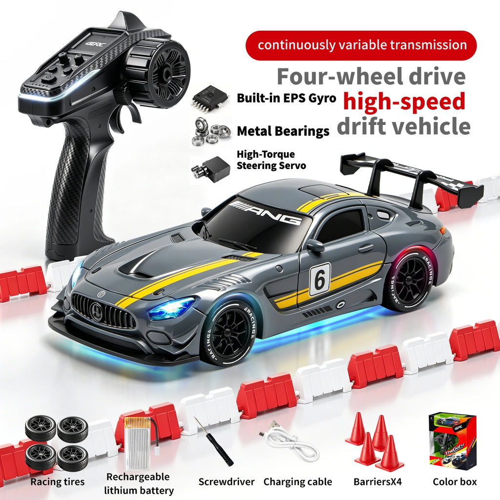 4DRC Mini RC Racing Car - 4WD Pocket Drift 1:43 High-Speed Toy