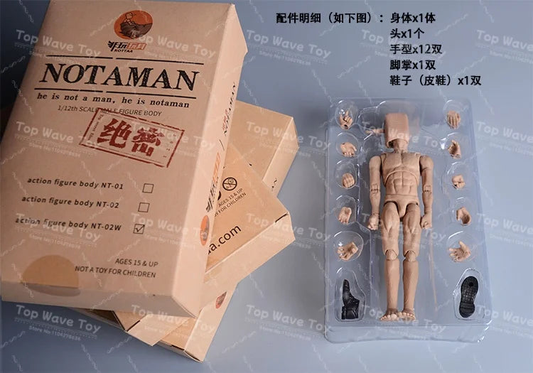 Detailed 1/12 Male Soldier Action Figure - Articulated & Collectible