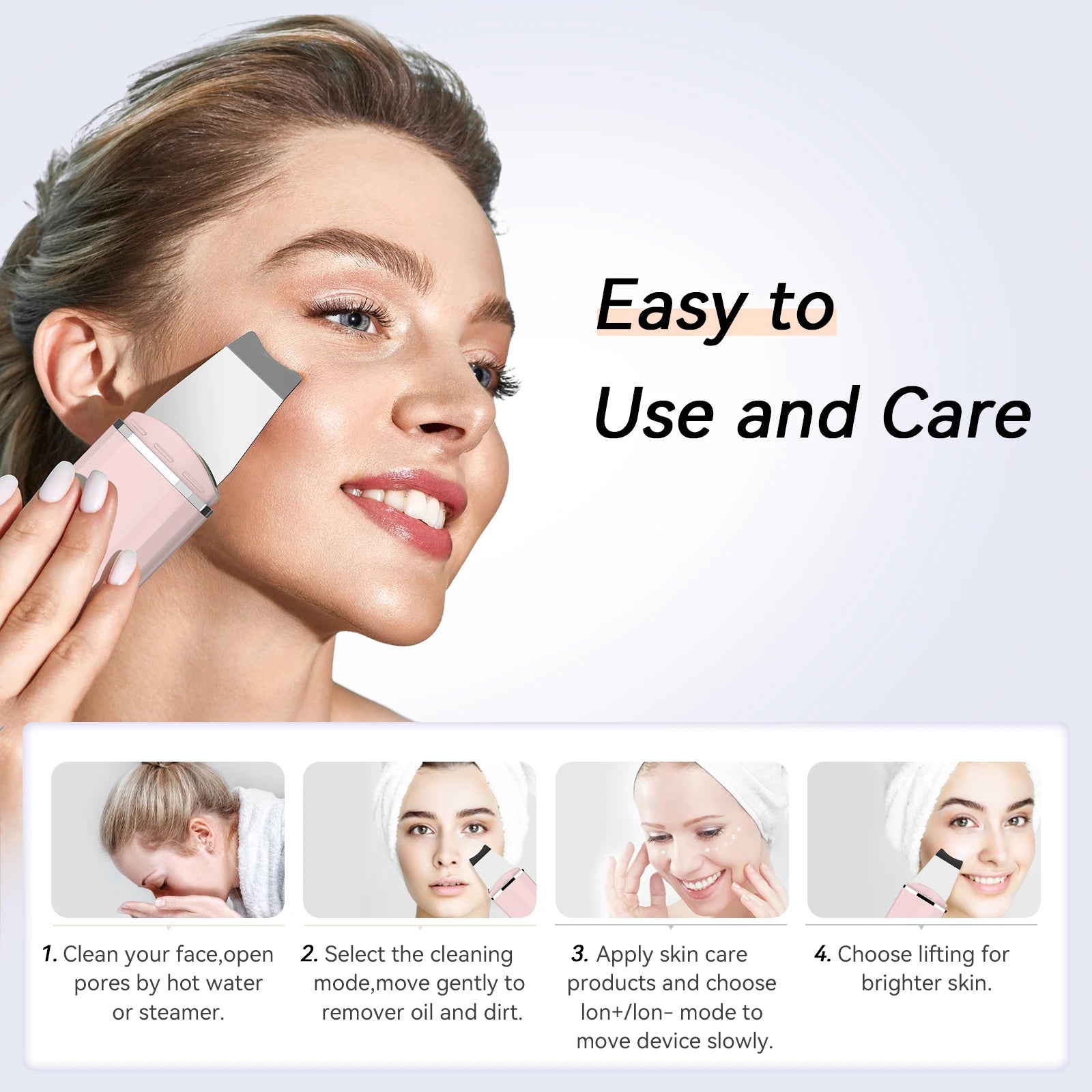 Anlan Ultrasonic Skin Scrubber - Deep Clean & Revitalize Your Face