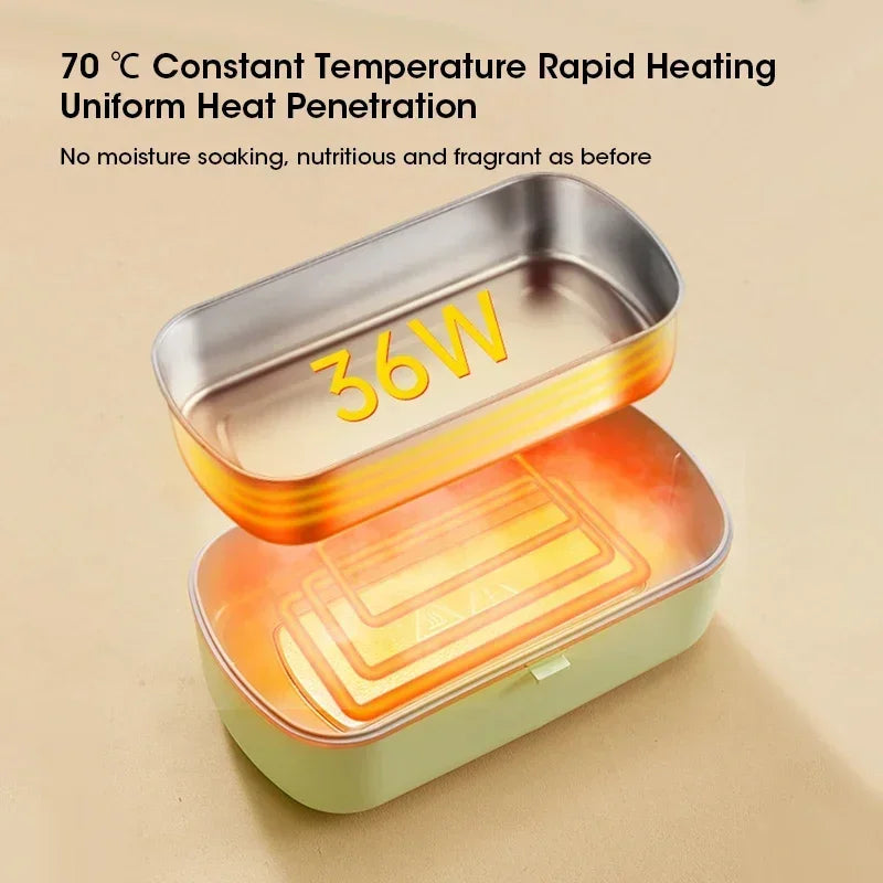 Self-Heating 900ML Portable Electric Lunch Box with Leakproof Design