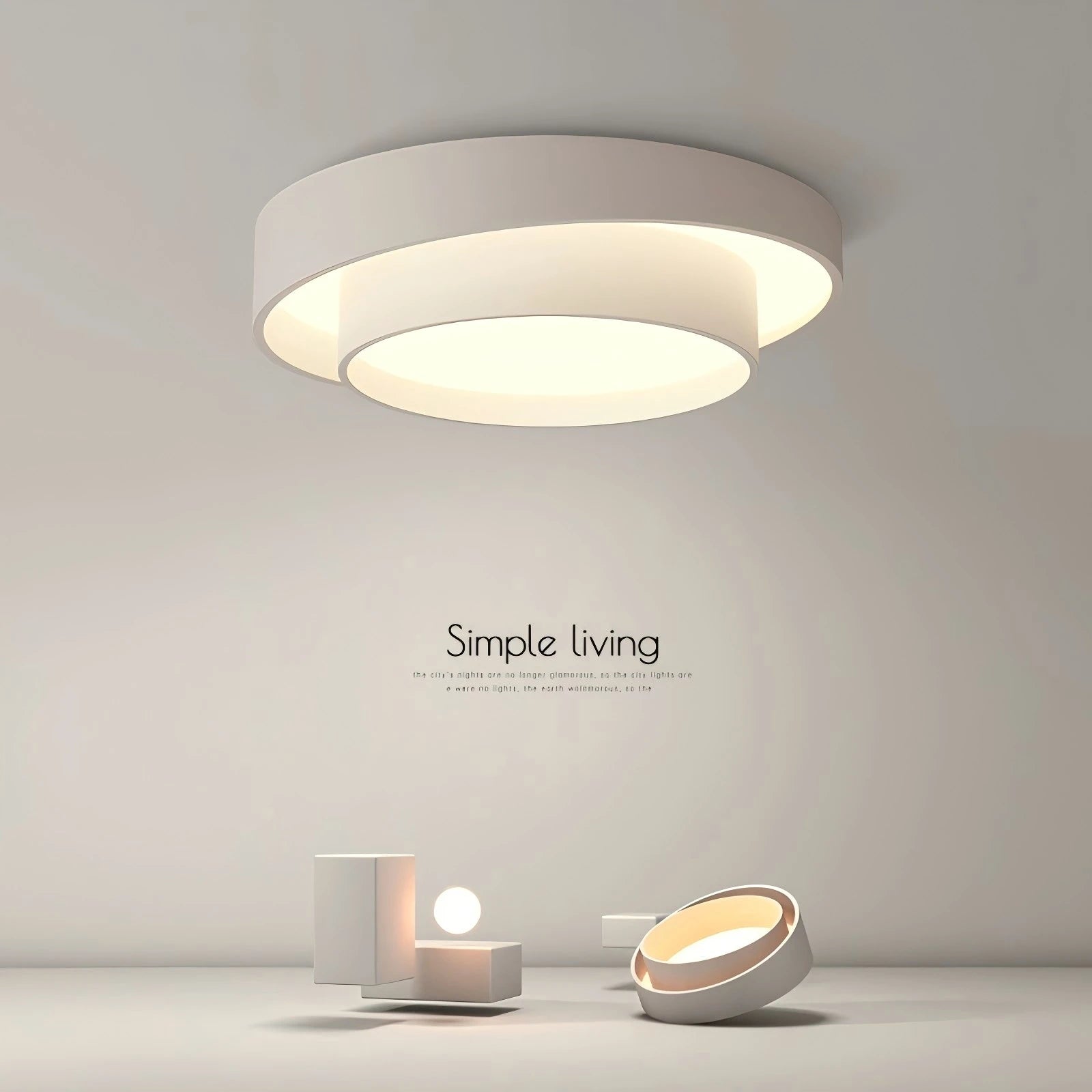 Nordic Modern Metal LED Ceiling Light for Living Room & Bedroom
