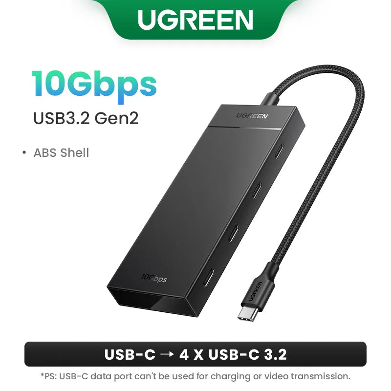 UGREEN USB 3.0 Hub - 4-Port Splitter for High-Speed Data Transfer