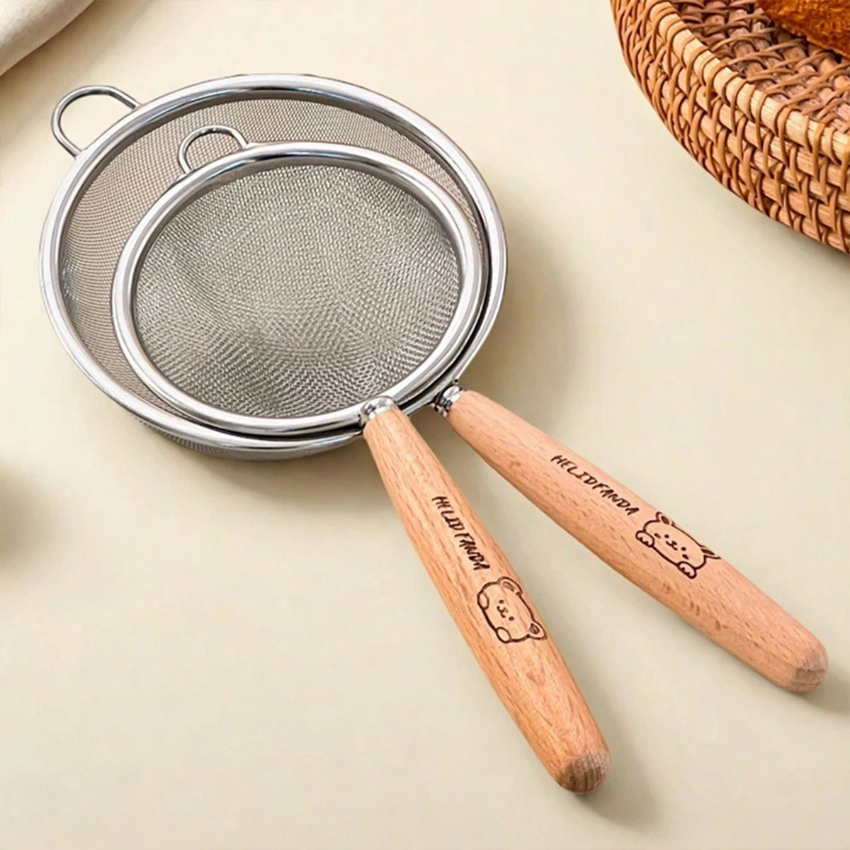 304 Stainless Steel Fine Mesh Strainer - Kitchen Sieve & Colander