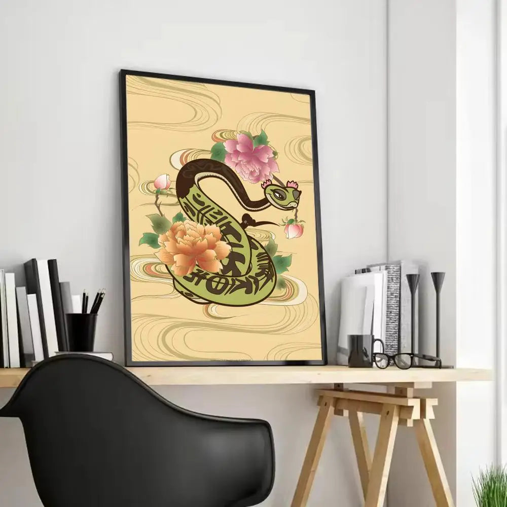 Kung Fu Panda Anime Poster - Waterproof Art for Home & Bar Decor