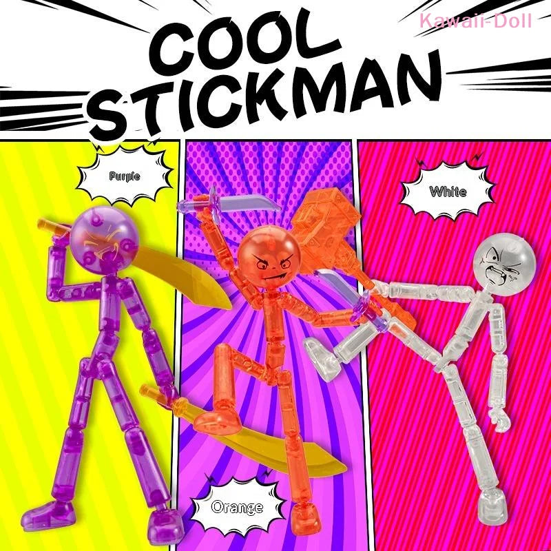Movable 3D Printing Mannequin - Customizable Stickman Action Figure