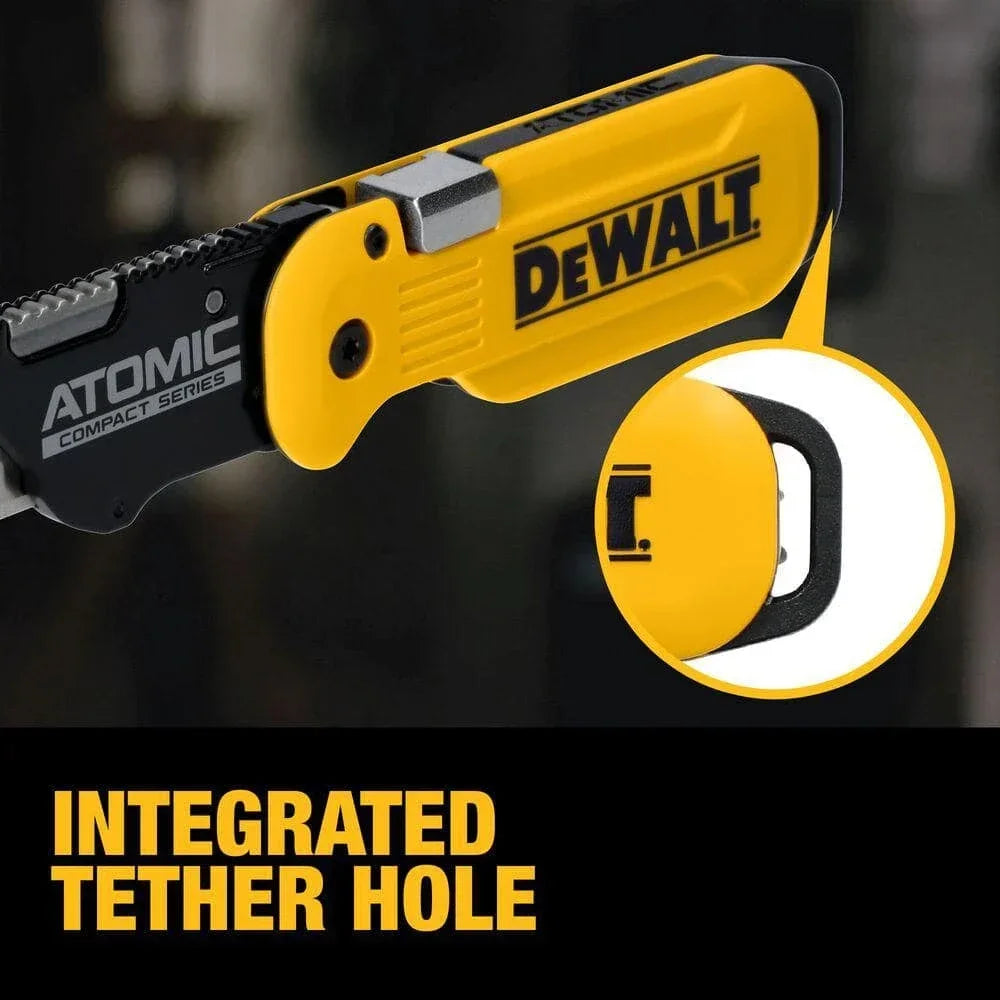 DEWALT Atomic Compact Folding Utility Knife - One-Handed Operation