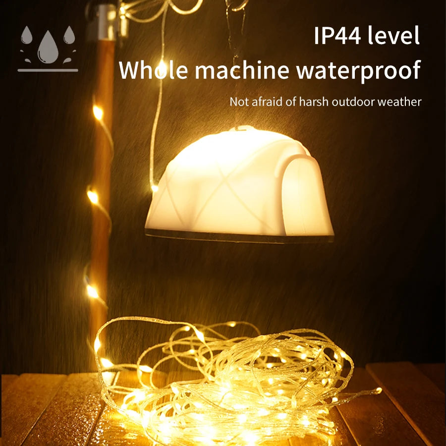GGBEE Rechargeable LED Camping Light - 10M Colorful String Lantern