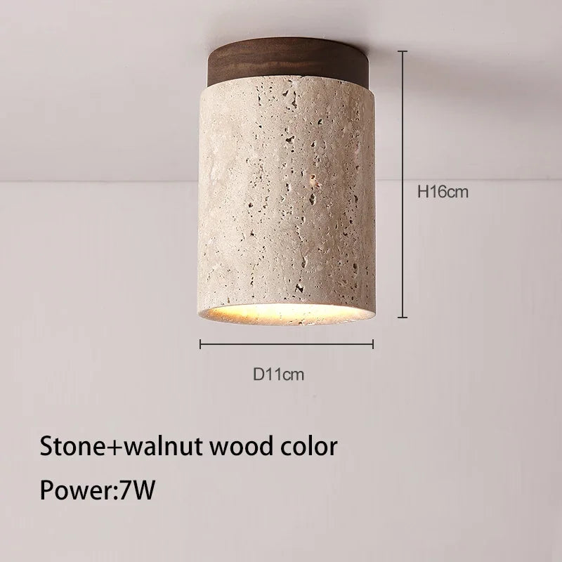 Japanese Style LED Ceiling Lamp - Modern Round Surface Mount Light