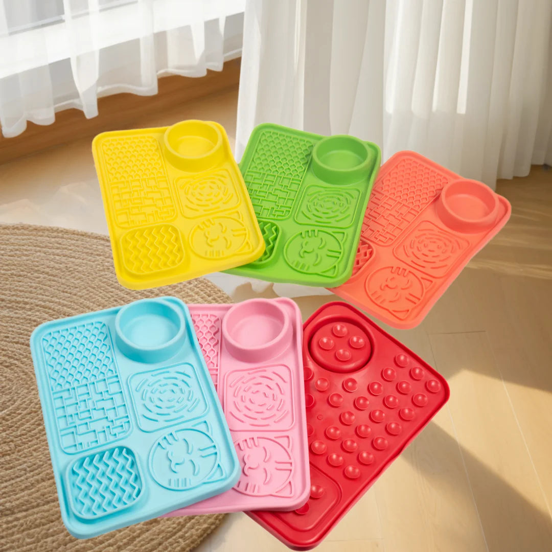 Pet Licking Mat for Dogs and Cats - Non-Slip Slow Feeding Plate
