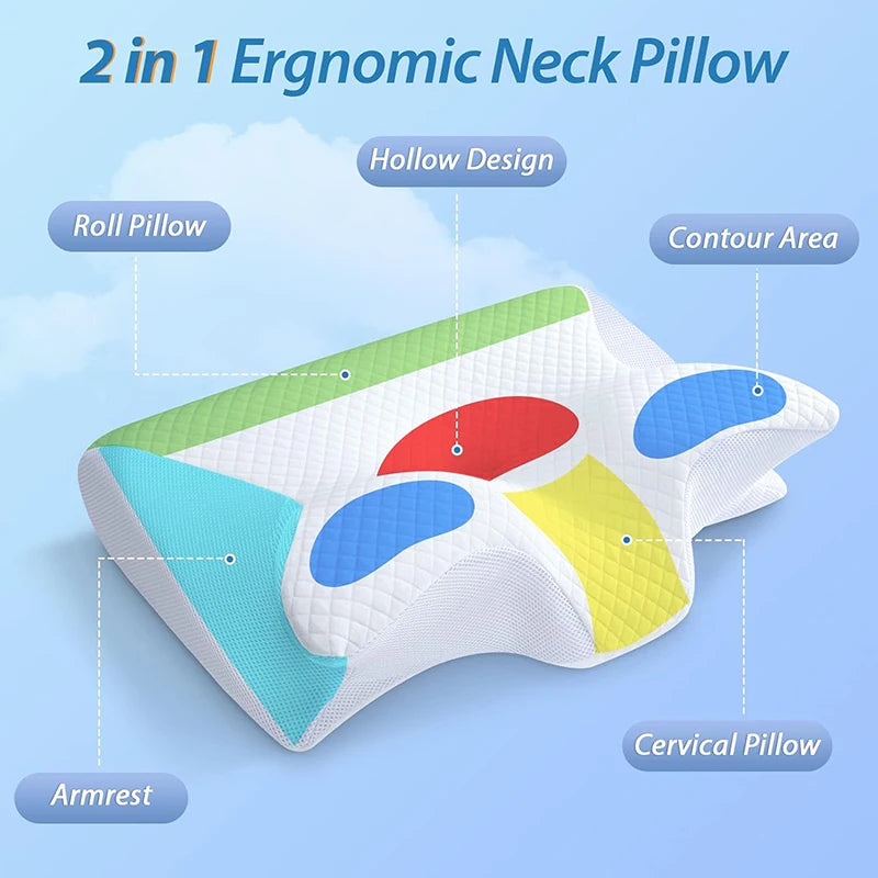 Ergonomic Memory Foam Pillow for Optimal Neck Pain Relief