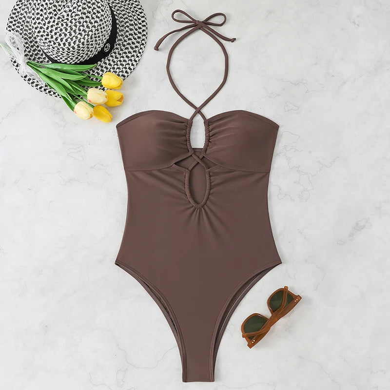 Stylish Bandeau One Piece Swimsuit for Women - Summer Beach Essential