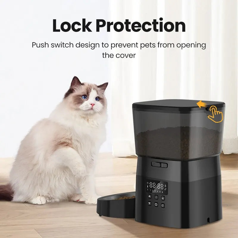 ROJECO Smart Automatic Pet Feeder - Schedule Meals with Ease
