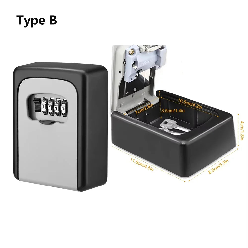 Awapow Wall-Mount Key Box - 4-Digit Lock, Weatherproof & Secure