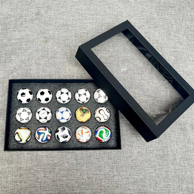 15-Piece Mini Historical Soccer Ball Collection for Fans