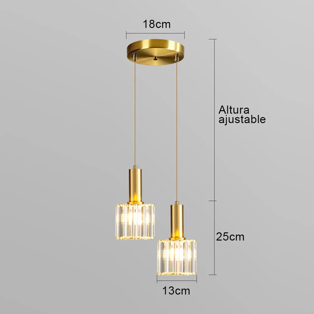 Elegant Crystal LED Pendant Light - Modern Chandelier for Any Space