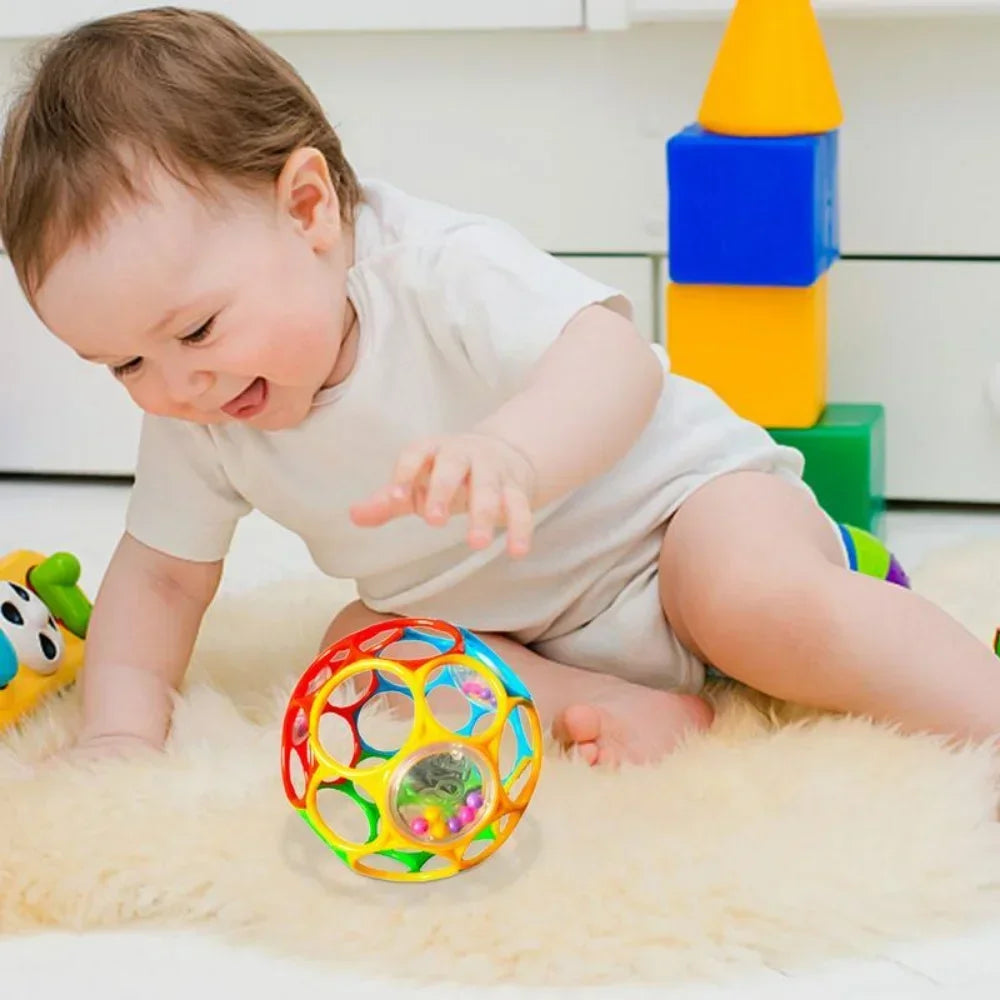 Soft Baby Rattle Ball Toy - Educational Teether for Newborns & Infants