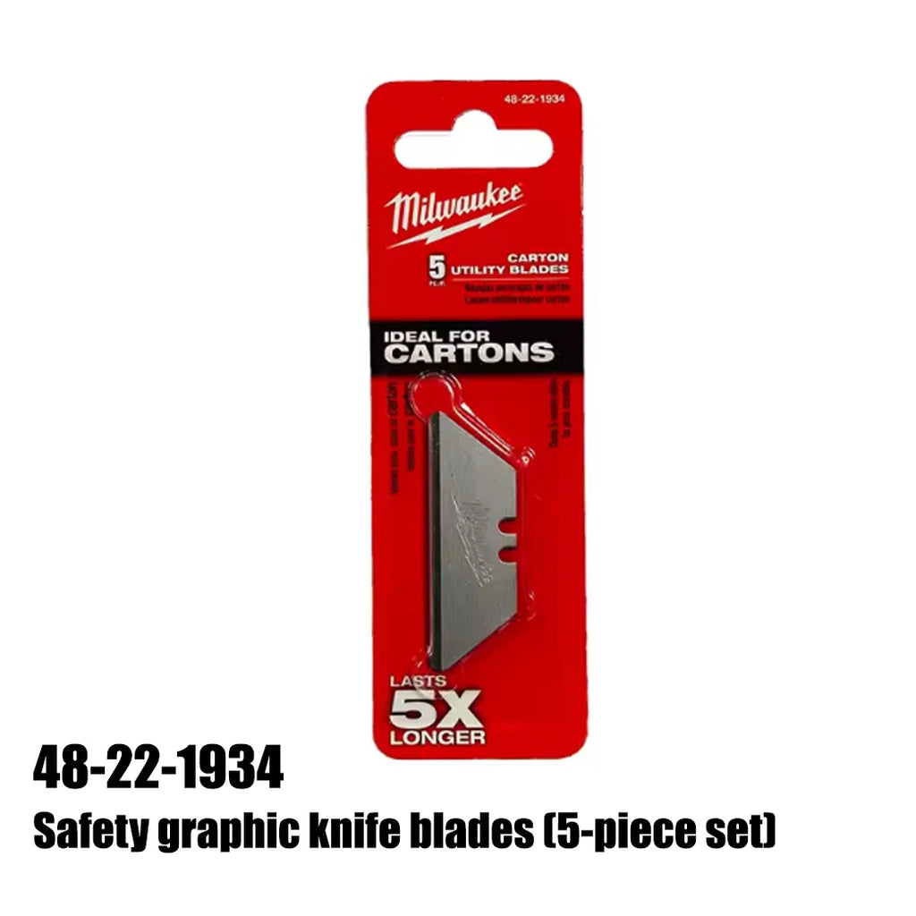 Milwaukee 5-Pack Heavy-Duty Utility Knife Blades for Seamless Cutting