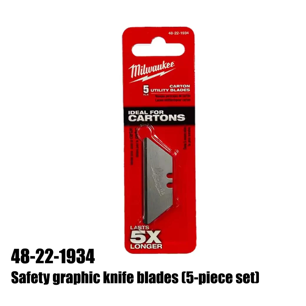 Milwaukee 5-Pack Heavy-Duty Utility Knife Blades for Seamless Cutting